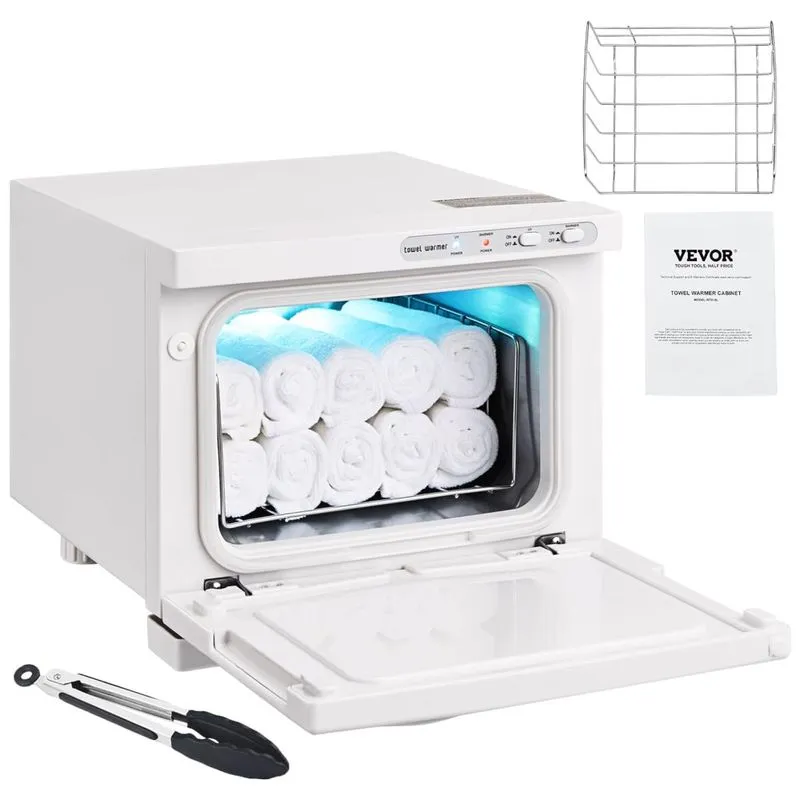 Aquecedor De Toalhas 2 Em 1 Com 8 L De Capacidade, Até 16 Toalhas De Rosto, 110v, Vevor, Branco