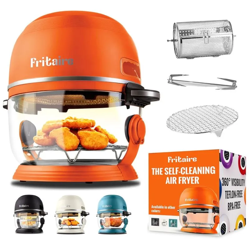 Air Fryer De 5l Com Visibilidade 360 E Tecnologia Autolimpante, 110v 1500w, Fritaire, Laranja