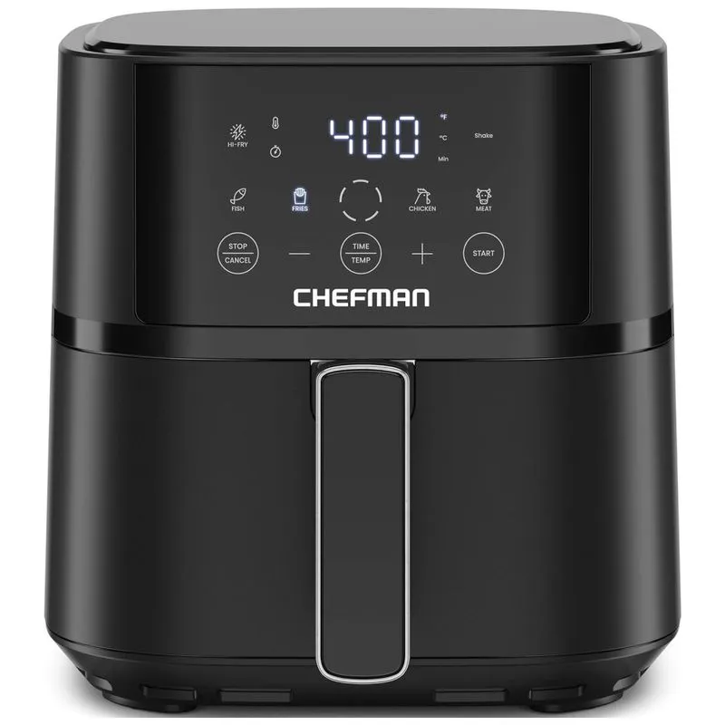 Fritadeira Elétrica Air Fryer 3,7l Com 4 Predefinições, 110v 1500w, Chefman, Preta