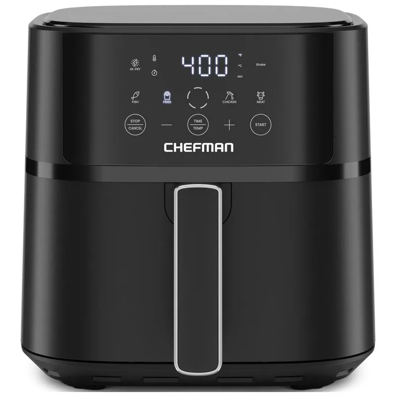 Fritadeira Elétrica Air Fryer 5,7l Com 4 Predefinições, 110v 1500w, Chefman, Preta