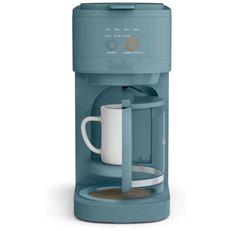 Cafeteira 2 Em 1 Compacta E Versátil, Prepara Café Em 3 Tamanhos De Jarras E Copos, 110v 1200w, Bella Versabrew, Azul Surf