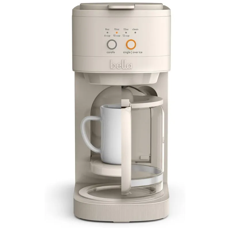 Cafeteira 2 Em 1 Compacta E Versátil, Prepara Café Em 3 Tamanhos De Jarras E Copos, 110v 1200w, Bella Versabrew, Leite De Aveia