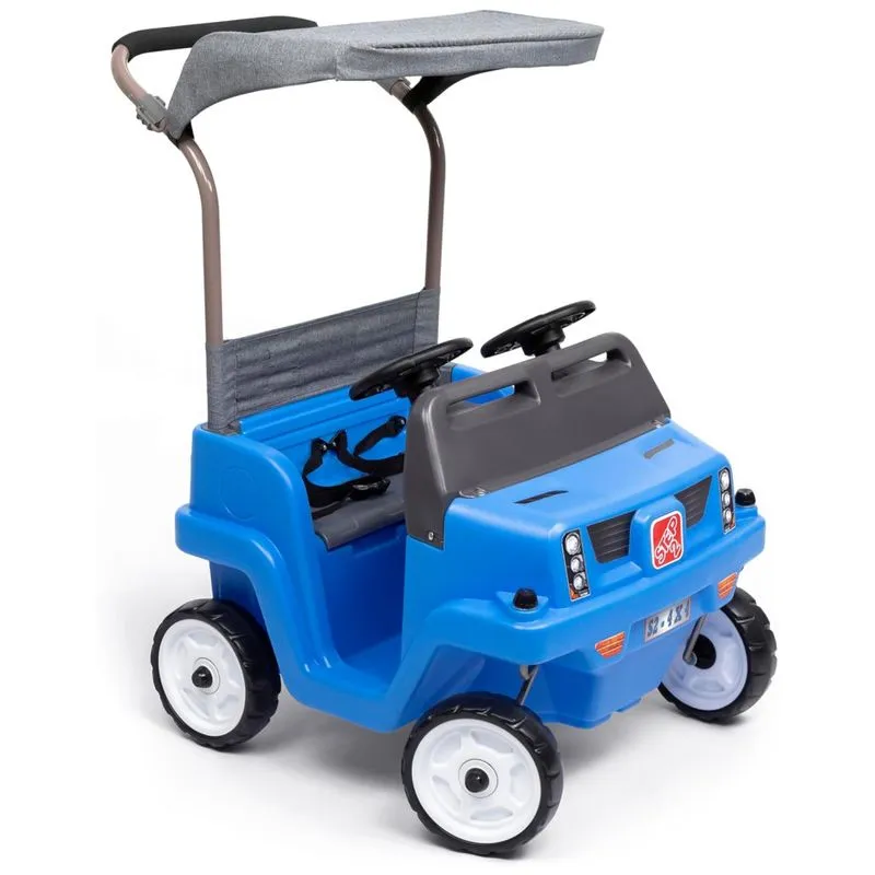 Carro De Empurrar Infantil Side-by-side Push Around Suv, 2 Assentos, Com Cintos De Segurança E Buzinas, Suporta Até 45,3 Kg, Para Crianças De 1,5 A 5
