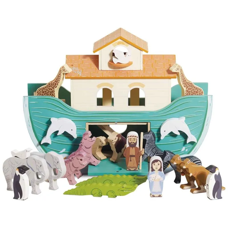 Arca De Madeira Educacional Para Brincadeira De Faz De Conta, Adequado Para Meninos E Meninas A Partir De 3 Anos, Le Toy Van Tv259, Colorida