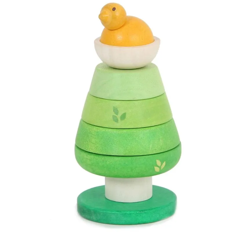 Torre De Empilhamento De Árvore Para Bebês. Desenvolva A Coordenação Motora E A Criatividade Do Seu Filho Com Diversão, Le Toy Van, Colorido