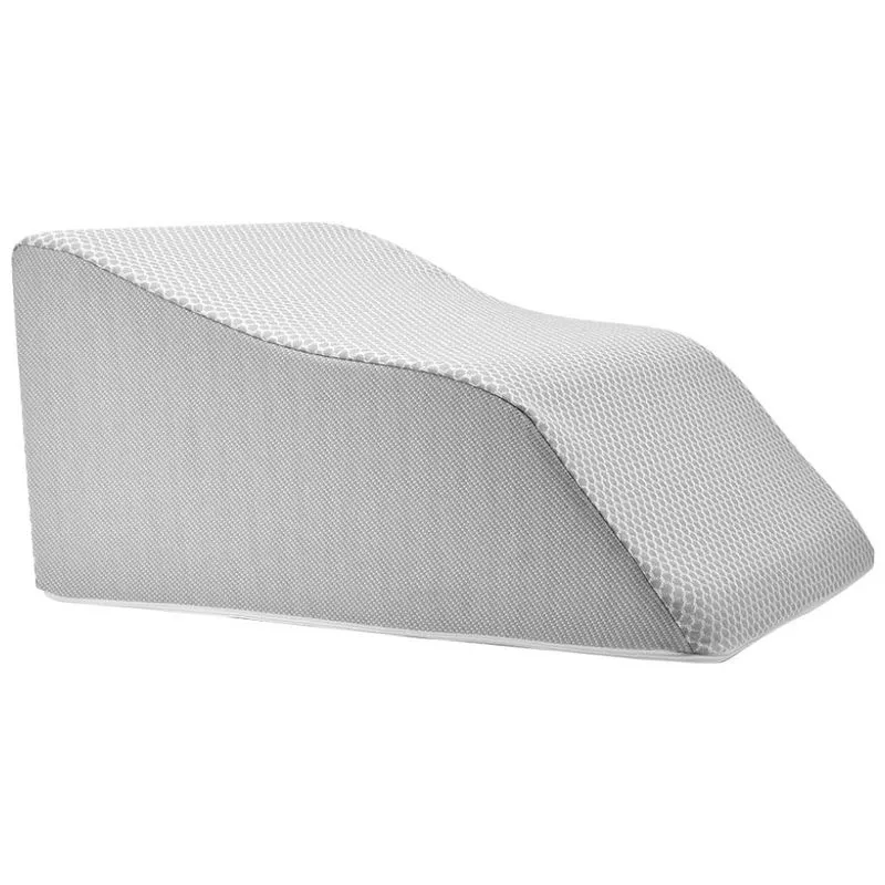Almofada De Apoio Elevatória Para Pernas Em Cunha, Pequena, Cinza Mesclado, Conforto E Suporte Ortopédico, Lounge Doctor, Cinza