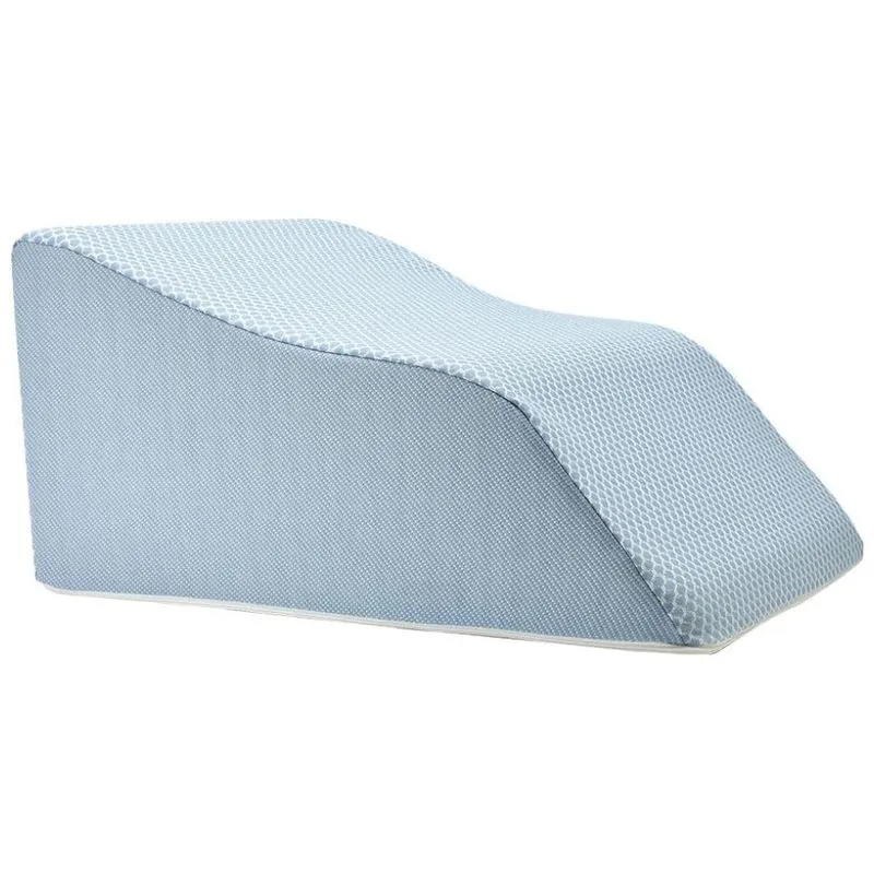 Almofada De Apoio Elevatória Para Pernas Em Cunha, Pequena, Azul Claro, Conforto E Suporte Ortopédico, Lounge Doctor, Azul