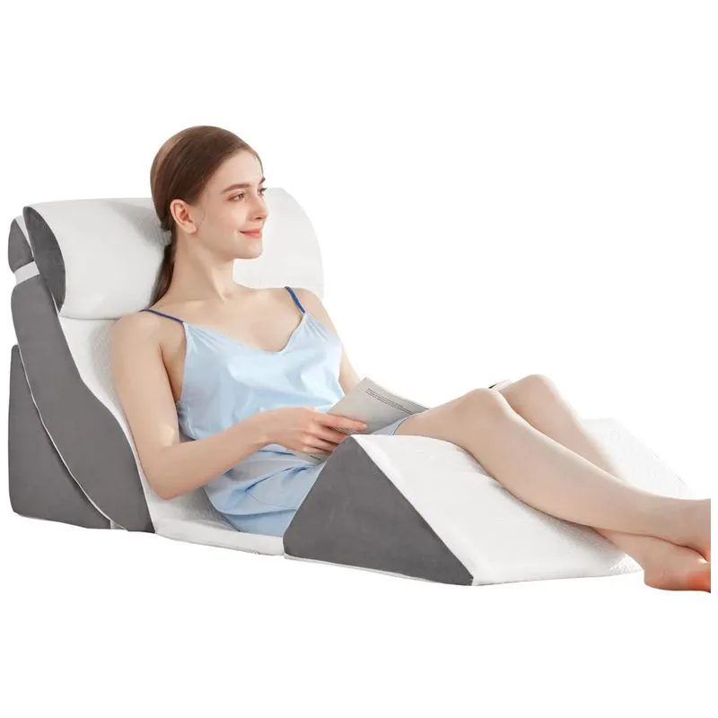 Conjunto De Travesseiros 5 Pcs Para Dormir, Pós-cirurgia, Espuma De Memória Para Costas, Pescoço E Joelho, Alívio De Refluxo Ácido E Ronco, A2zcomfy.