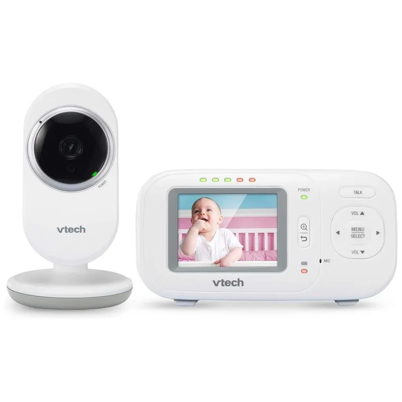 Babá Eletrônica Com Monitor Com Vídeo Digital, Cores Vivas E Visão Noturna Automática, Vm320 Vtech, Branco