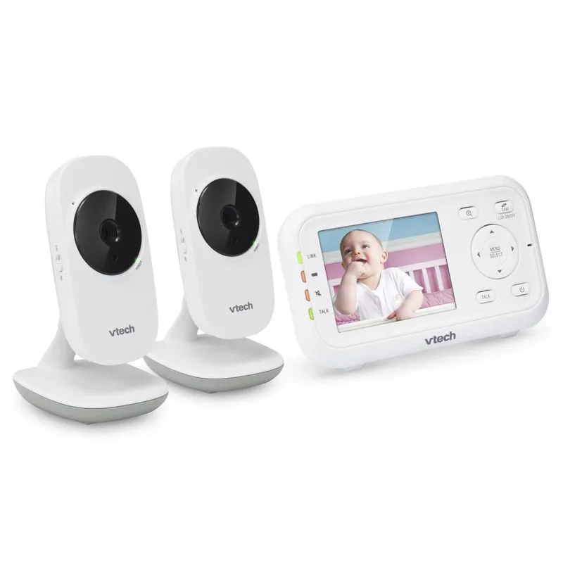 Babá Eletrônica Com 2 Câmeras E Visão Noturna Automática,vm3252-2 Vtech,branco