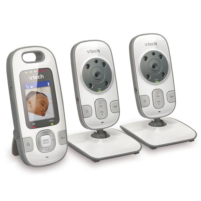 Babá Eletrônica Com 2 Câmeras E Visão Noturna Automática, Bv73122gy Vtech,cinza