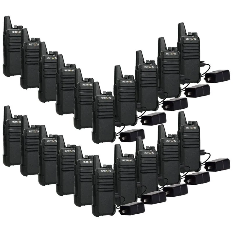 Rádio Comunicador Walkie Talkie Mini Retevis Rt22 , Rádio Recarregável,longo Alcance,pequeno E Portátil, Vox,para Negócios,escola (20 Unidades).