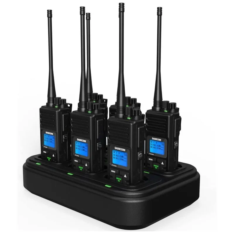 Rádio Comunicador Walkie Talkie Samcom Rádio Bidirecional De Longo Alcance Recarregável 5w, De Alta Potência Para Adultos Com Carregador, 6 Unidades