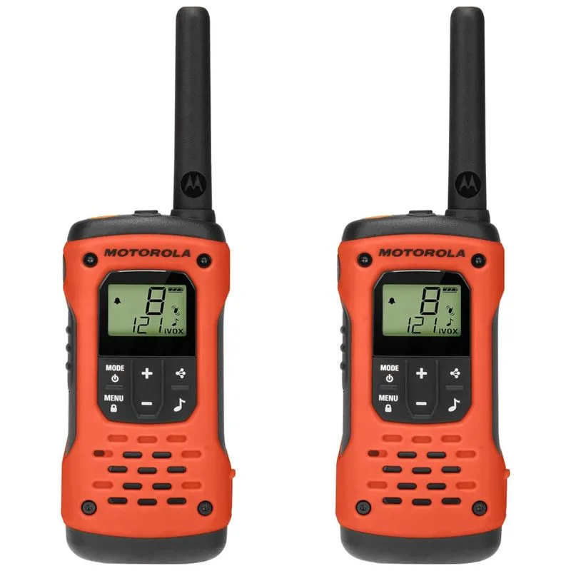Rádio Comunicador Walkie Talkie Motorola Solutions T605_h2o, Rádio Frs Portátil, Bidirecional, 22 Canais, (56,3 Km), Recarregável, Emergência