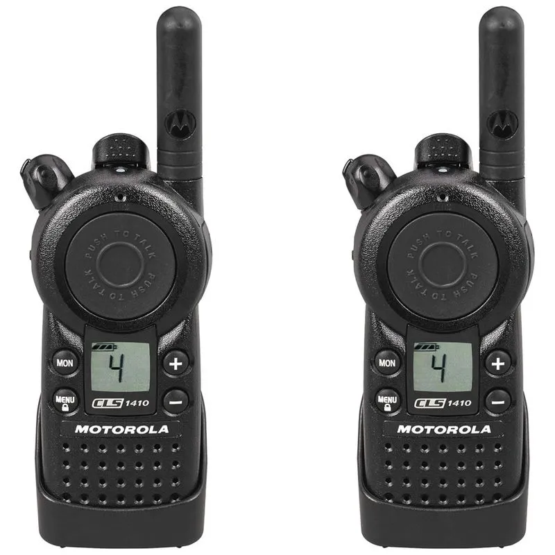 Rádio Comunicador Walkie Talkie Motorola Cls1410 Rádio Bidirecional Profissional, Uhf De 4 Canais, Alcance De 8 Km, 2 Unidades.
