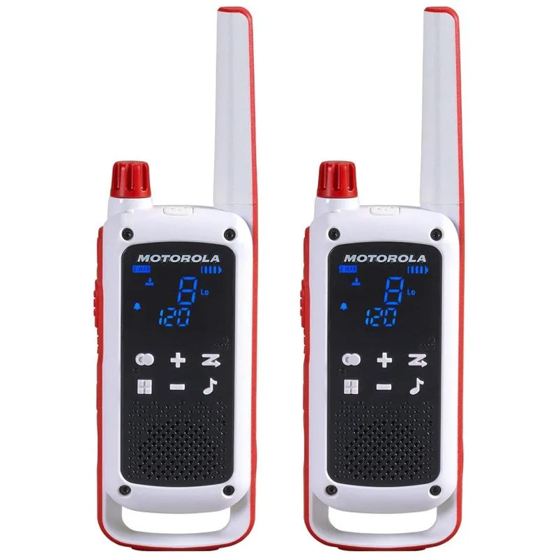 Rádio Comunicador Walkie Talkie Motorola Solutions Red Cross T478 Talkabout Branco, Rádio Bidirecional Recarregável De Preparação Para Emergências