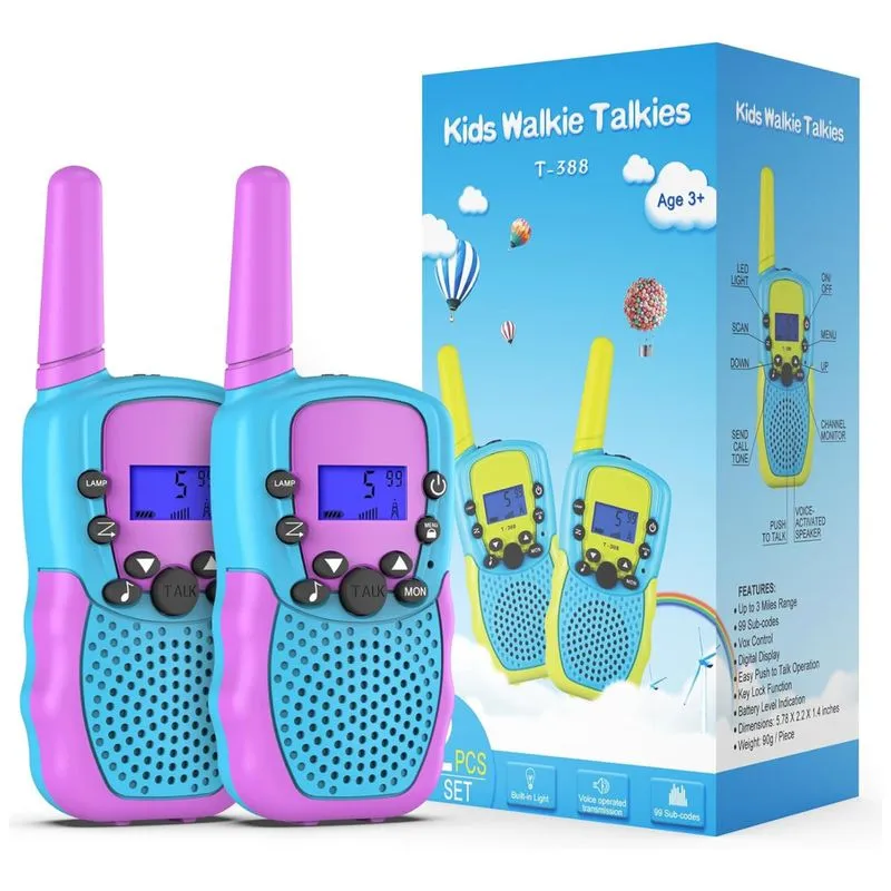 Rádio Comunicador Walkie Talkie Selieve Brinquedo Para Crianças De 3-14 Anos, Com 22 Canais, Rádio Bidirecional Com Tela Lcd Retroiluminada