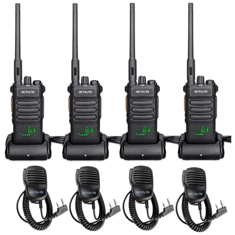 Rádio Comunicador Walkie Talkie Retevis Rt86 De Longo Alcance, Rádio Bidirecional Com Microfone De Ombro, Recarregáveis, Alta Potência, Bateria