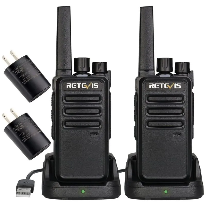 Rádio Comunicador Walkie Talkie Retevis Rt68 Recarregável, Portátil Frs, Rádio Bidirecional Para Adultos, Longo Alcance, Base De Carregamento Usb