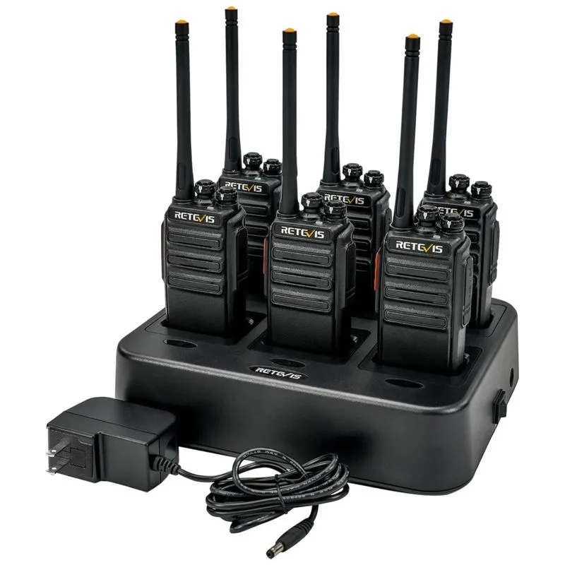 Rádio Comunicador Walkie Talkie Retevis De Longo Alcance, Bidirecional Portátil E Resistente, Mão Livre, Com Carregador