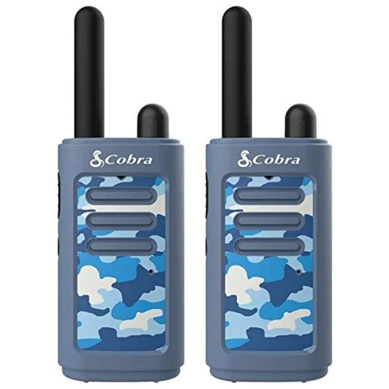 Rádio Comunicador Walkie Talkie Cobra He150 B - Infantil, Alcance De 25 Km, 2 Canais, Rádio De 2 Vias (2 Unidades), Azul.
