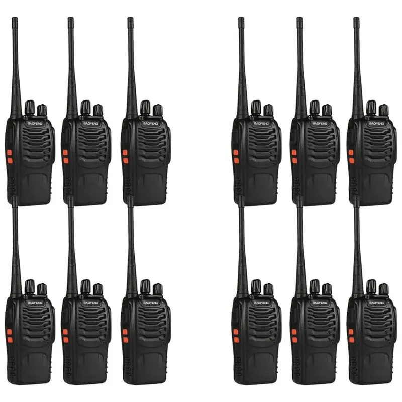 Rádio Comunicador Walkie Talkie Baofeng Bf-888s Para Adultos, Longo Alcance, Recarregável, Com Microfone E Earpiece, 16 Canais