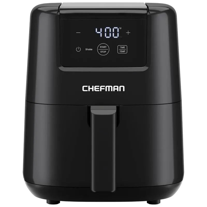 Fritadeira Air Fryer Chefman 1,89l Digital Compacta, Com Cesto Antiaderente E Lavável, Timer Digital E Lembrete Para Agitar, Ideal Para Refeições