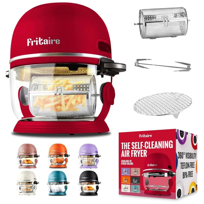Air Fryer Vortex De 5 Litros Com Vidro E Limpeza Automática 360 De Visibilidade Para Uma Fritura Saudável E Sem Cheiro. Fritaire