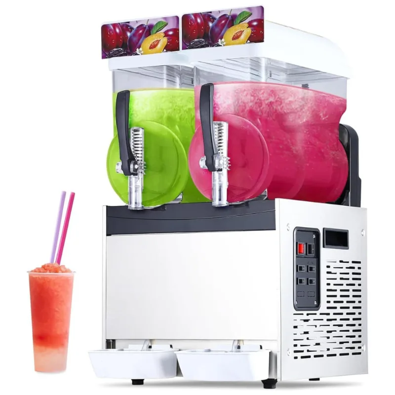 Máquina De Raspadinha Comercial, 30 Litros (15l X 2), 700w De Aço Inoxidável, Autolimpante, Para Smoothies E Bebidas Congeladas,doppeltcharms.