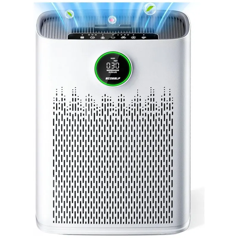 Purificador De Ar Para Casa Grande, Com Modo Inteligente, Display De Qualidade Do Ar Pm2.5, Modo Sono De 22db, Aromaterapia, Ecoself.