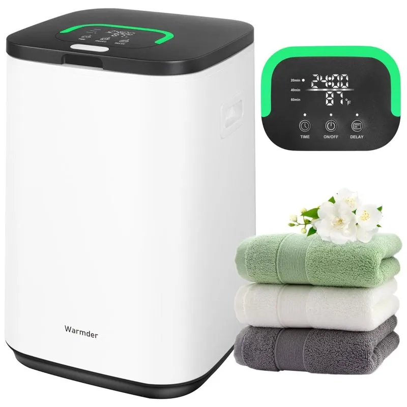 Aquecedor De Toalhas Para Banheiro, Balde De 26l Com Display Led, 3 Modos De Aquecimento, Timer De Até 24h, Bloqueio Infantil, Aquece Toalhas,warmder