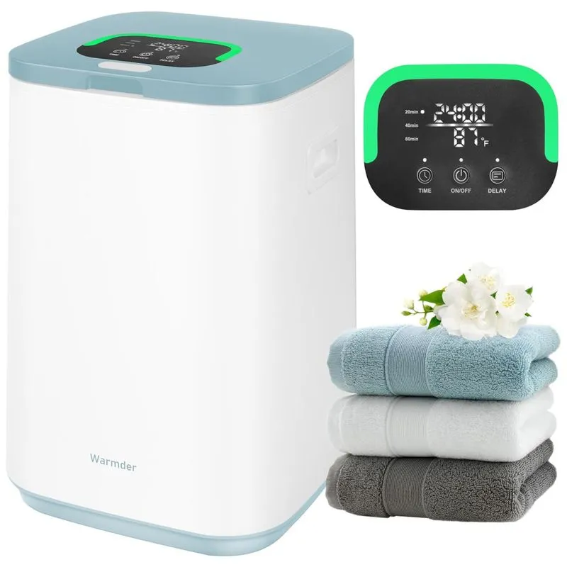 Aquecedor De Toalhas Para Banheiro, Balde De 26l Com Display Led, 3 Modos De Aquecimento, Timer De Até 24h, Bloqueio Infantil, Aquece Toalhas,warmder.