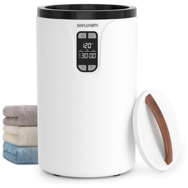 Aquecedor De Toalhas 20l Para Banheiro, Com Timer, Temperatura Ajustável, Display Led, Desligamento Automático, Aquecimento Uniforme, Mapleparty.