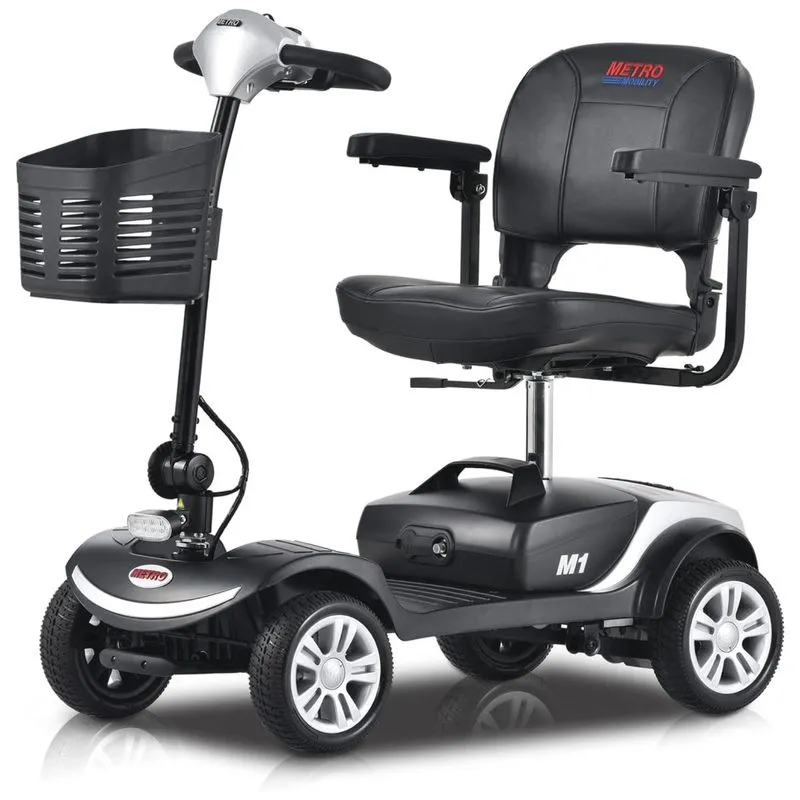 Cadeira De Rodas Elétrica Dobrável 4 Rodas Para Adultos, Capacidade De 136 Kg, Painel De Controle Simples E Claro, Metro Mobility.