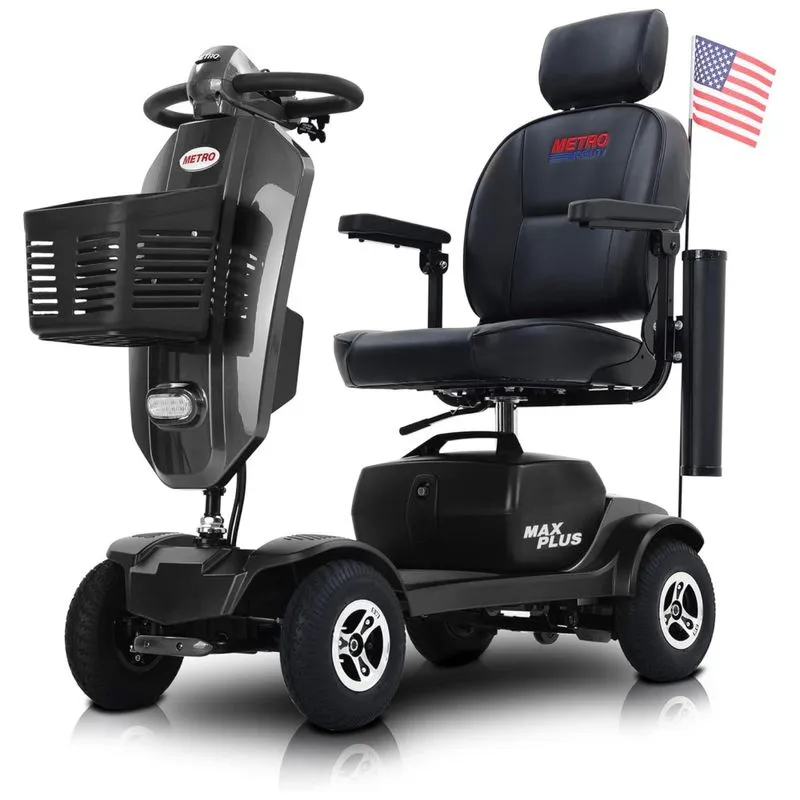 Cadeira De Rodas Elétrica Metro Mobility Para Adultos, 136 Kg De Capacidade, Pneus Pneumáticos De 23 Cm E Caixa Para Muletas, Viagem, Para Idosos.