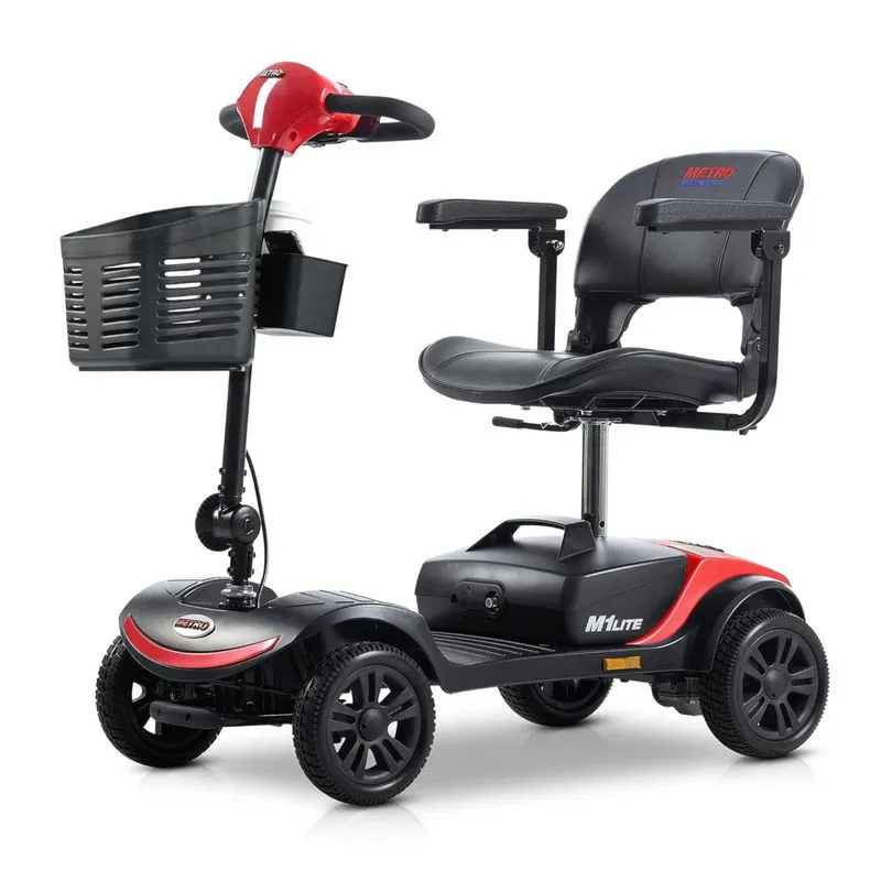 Cadeira De Rodas Elétrica Metro Mobility Para Adultos, 4 Rodas, Dobrável, Leve, Scooter Para Idosos, Alcance De Viagem De 16 Km.
