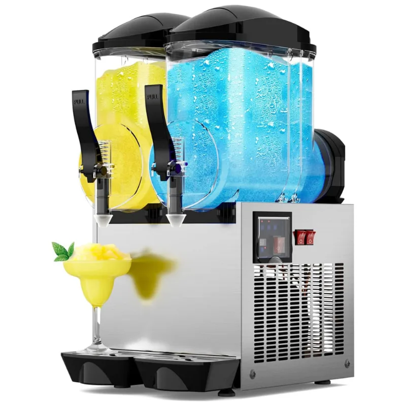 Máquina De Granizado De Margarita Comercial De 30l E 8 Galões, Máquina De Smoothie Para Bebidas Congeladas De 1100 W E