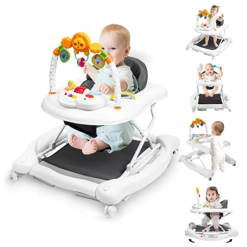 5 Em 1 Baby Walker. Caminhantes De Bebê Para Meninos Meninas De 6 A 18 Meses. Walker De Atividade Dobrável. Caminhocas