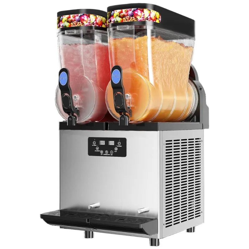Máquina De Raspadinha Comercial - 1000w, Tanques De 30l, Máquina De Slushie Comercial 110v Em Aço Inoxidável 304, Resfriamento Eficiente,anydoor