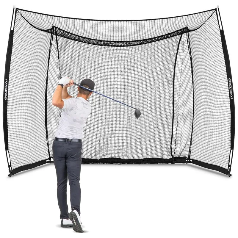 Rede De Treino De Golfe Gosports Range Cage 3 X 2,4 M - Escolha Entre Tela De Impacto Com Gráficos, Tela De Simulação Ou Rede Clássica