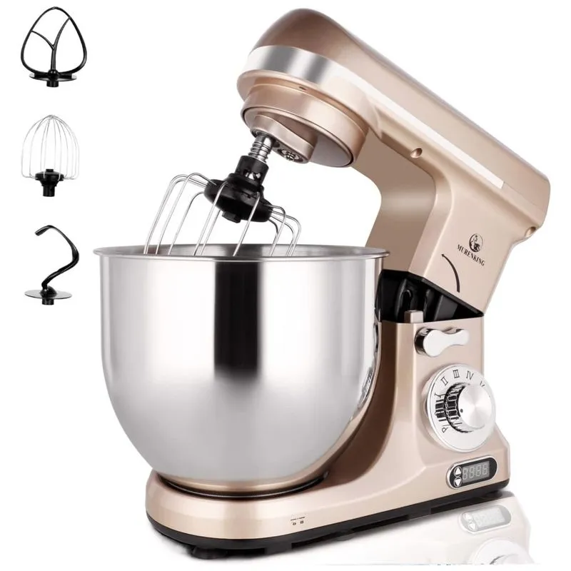 Batedeira Profissional De Bancada Com Temporizador, 6litros, 500w, 6 Velocidades, Cabeçote Inclinável, Máquina De Cozinha Elétrica - Murenking