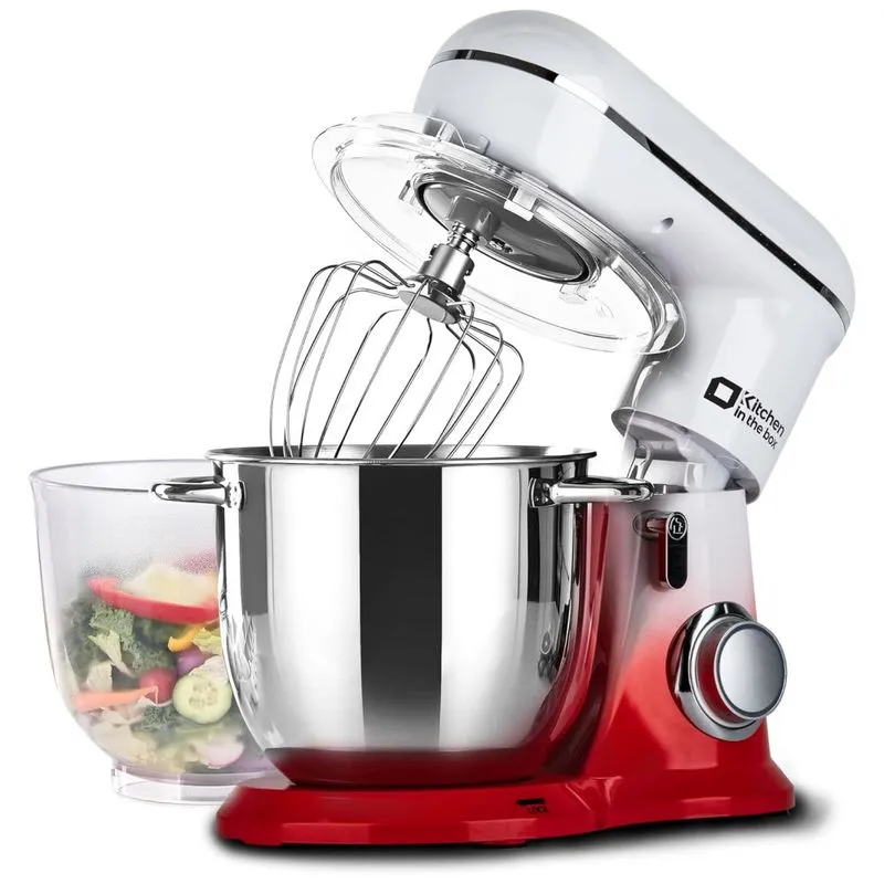 Batedeira Kitchen In The Box, 4.5litros 5litros Duas Tigelas, 10 Velocidades Para Uso Diário - Vermelho Gradiente
