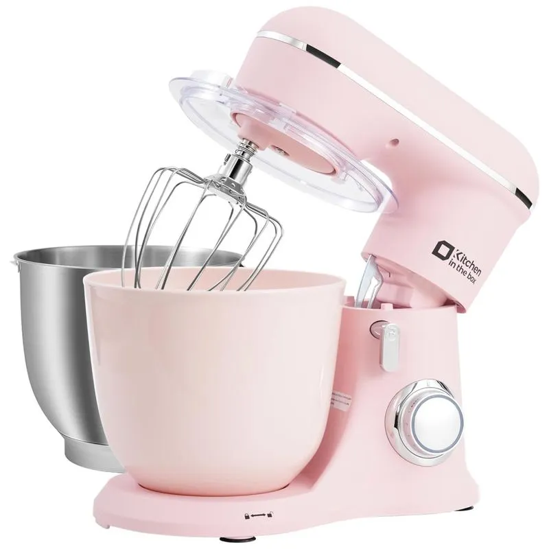 Batedeira Kitchen In The Box Stand Mixer, 4.5litros,5litros Com Duas Tigelas, Design Elegante Com Acabamento Fosco Em Rosa Pink