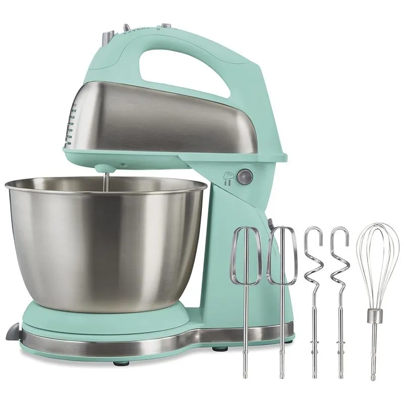 Batedeira Hamilton Beach Clássica, 4 Litros, 6 Velocidades Com Turbo, Base Antiderrapante, 290w, Verde 64658