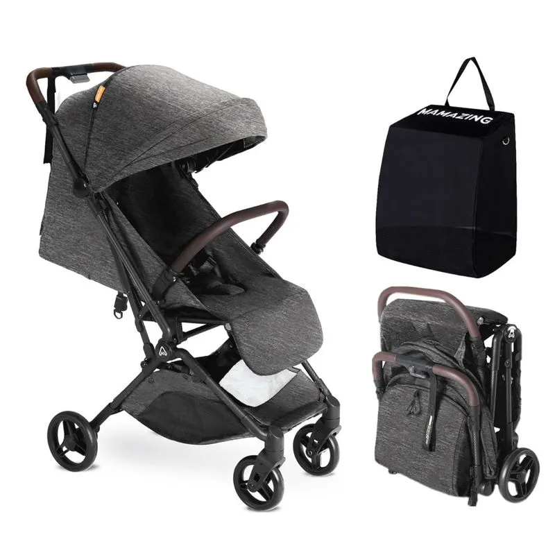 Carrinho De Bebê De Viagem Ultraleve - Premiado Ouro Moms Choice, Compacto Avião, Dobrável Com Uma Mão, Apenas 5,26 Kg, Ideal Para Passeios,mamazing