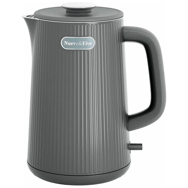 Chaleira Elétrica Nuevefive 1.7l, Design Dupla Parede Em Aço Inoxidável 304, Desligamento Automático, 1200w - Cinza