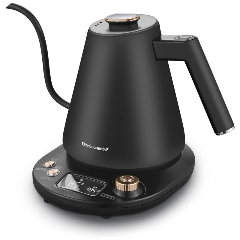 Chaleira Eletrônica De Luxo Elite Gourmet Ekt3001 1l, Interior Em Aço Inox 304, Programação De Temperaturas, Manter Quente, Sem Fio, Base Giratória,
