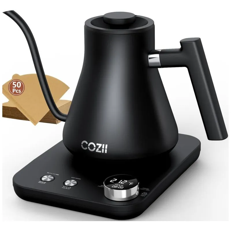 Chaleira Elétrica Cozii Gooseneck, 5 Programas, 1 Controle De Temperatura, 1200w, Fervura Rápida De Água P/ Café E Chá, 24h De Manutenção Quente