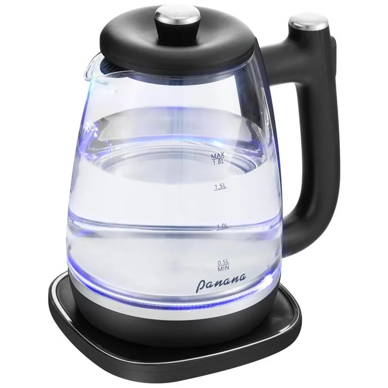 Chaleira Elétrica Panana, 1,8l, 1200w, Tampa Interna De Aço Inoxidável Removível Para Limpeza Fácil, Desligamento Automático, Livre De Bpa