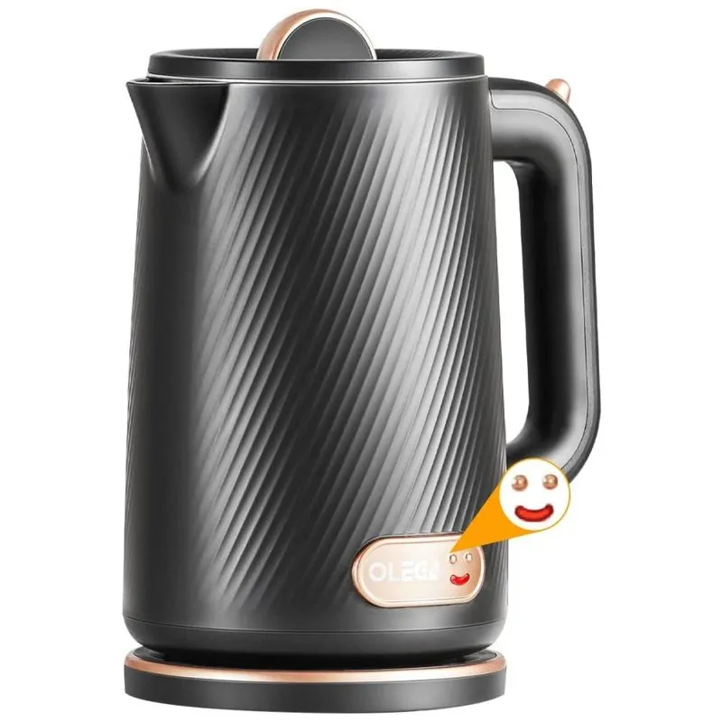 Chaleira Elétrica Olega 1500w 1.8l Em Aço Inox Para Ferver Água - Desligamento Automático E Proteção Contra Fervura A Seco